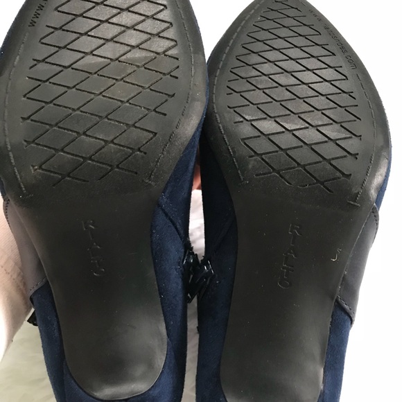 RIALTO Caleigh Blue suede ankle boots - Picture 4 of 8
